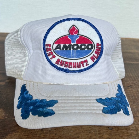 AMOCO Other - Vintage AMOCO East Anschutz Plant Trucker Hat White Mesh Cap Vintage‎ Gasoline